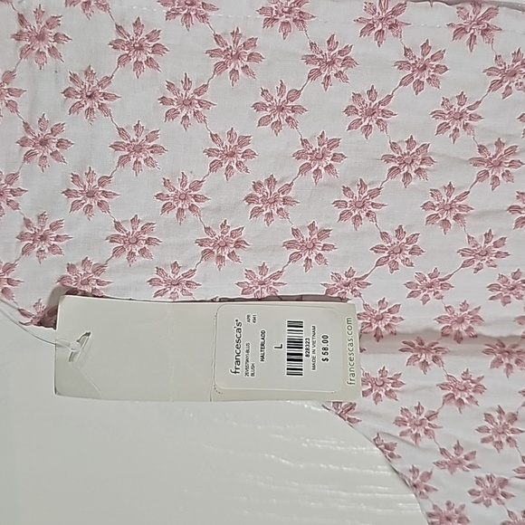 Francesca’s Trixxi Emilee Eyelet Halter Dress Pink Flower Embroidery Size L New - Picture 5 of 11